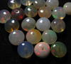 21 Pcs - Nice Quality Of Ethiopian Opal - Smooth Rondell Beads Nice Colour Fully Flashy Fire Size 6 - 6.25 mm
